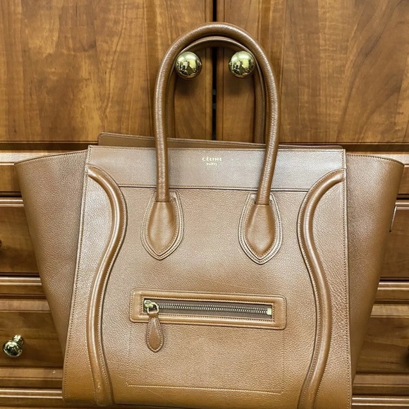 Celine Handbags - Celine Camel Luggage Leather Women's Bag
